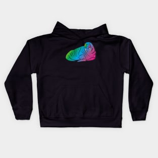 Nothern walrus lights Kids Hoodie